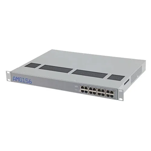 AMG Systems AMG156-8GAT-P240 1U 19" Rackmount Industrial PoE Injector with 8x 30W Ports, Single PSU
