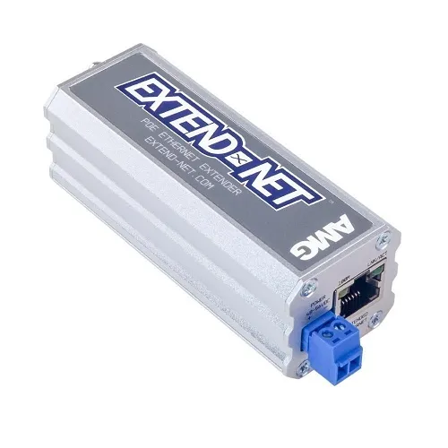 AMG Systems AMG160-1F-1EU Extend-Net Series Industrial Ethernet Extender Over UTP with 90W PoE Pass-Through
