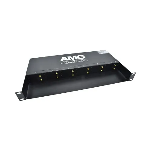 AMG Systems AMG210C 1U 19" Rack Chassis for 12-Mini Media Converters with Dual Hot-Swappable Power Supplies