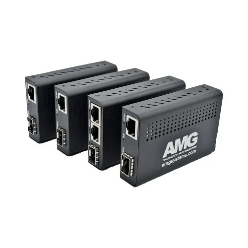 AMG Systems AMG210M-1F-1SM1B Mini Media Converter 100Mb Ethernet to Multimode Fiber, SC Connector, 1-Fiber, DC Power