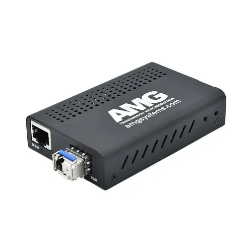 AMG Systems AMG210M-1F-1SS1A Mini Media Converter 100Mb Ethernet to Singlemode Fiber, SC Connector, 1-Fiber, AC Power