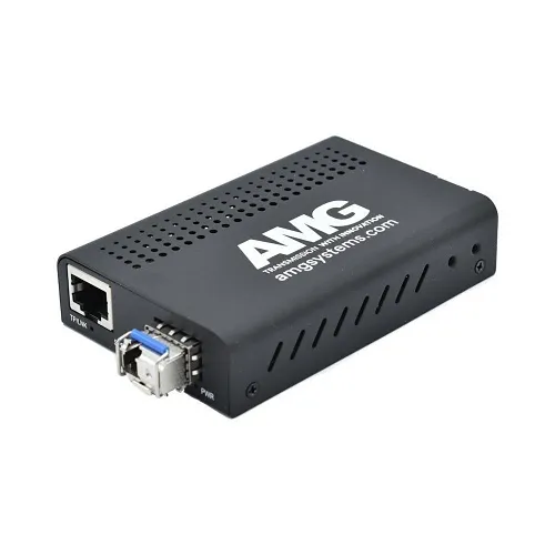 AMG Systems AMG210M-1G-1SS1A 210M Series Mini Ethernet Media Converter, 1-Port 10/100/1000BaseT(x) RJ45, 1-Port 1000BaseFx Singlemode, 1-Fiber, 1310nm, LC Connector, 20Km