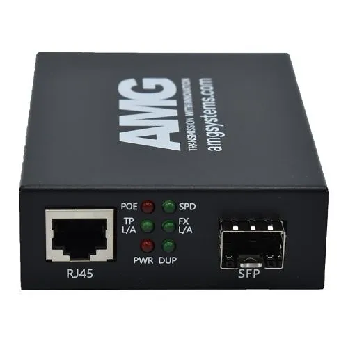 AMG Systems AMG210M-1X-1XS SFP+ Media Converter, 1/2.5/10Gb