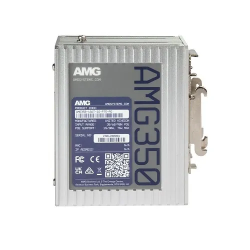 AMG Systems AMG350-4GAT-1G-P75-PD AMG350 Series Industrial 5-Port Unmanaged PoE Switch, 4 x 10/100/1000Base-T(x) RJ45 Ports, 1 x 10/100/1000Base-T(x) RJ45 Port