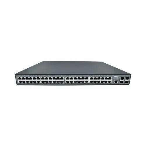 AMG Systems AMG510-48GAT-4XS-P860 Commercial 52-Port Managed Switch, 48x10/100/1000Base-T(x) RJ45 Ports, 4x100M/1/2.5/10G Base-FX SFP+ Ports, 1U, 19" Rack Mount