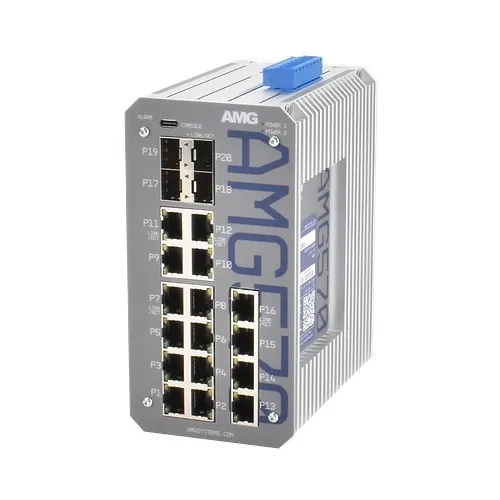 AMG Systems AMG570-16G-4S AMG570 Series Layer 2+ Managed Industrial Ethernet Switch with 16x 10/100/1000TX, 4x SFP Ports