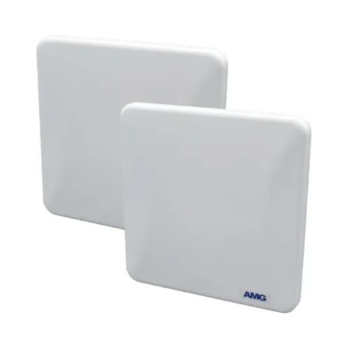 AMG Systems AMG8870F-06-2 Outdoor Wireless Radio, Up to 870 Mbps Using 80 MHz Channels, 6 km, Internal 16° Antenna, Includes 2x Radios, 2x 24VDC Passive PoE Injectors and 2x Pole Mount Brackets