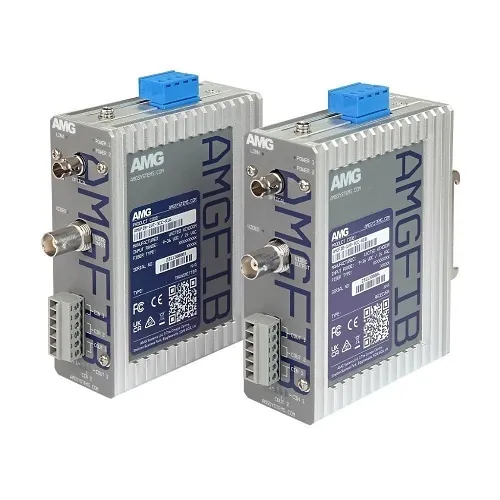 AMG Systems AMGFIB-1VR-3CC-M1B-D AMGFIB Series Dual 1-Channel CVI / TVI / AHD / CVBS Video Receiver, 3-Contact Closure, Multimode 2Km, 1-Fiber per Channel, B-Side