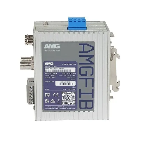 AMG Systems AMGFIB-1VR-3CC-S1B-D AMGFIB Series Dual 1-Channel CVI / TVI / AHD / CVBS Video Receiver, 3-Contact Closure, Singlemode 20Km, 1-Fiber per Channel, B-Side