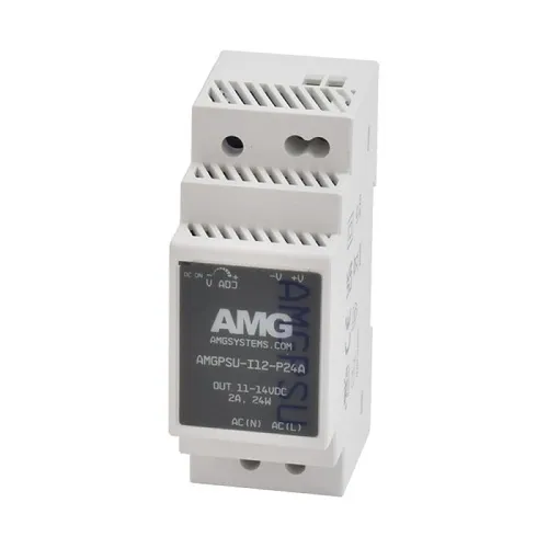 AMG Systems AMGPSU-I12-P24A-K Industrial Power Supply Kit, 12VDC, 24W, Adjustable 11-14VDC