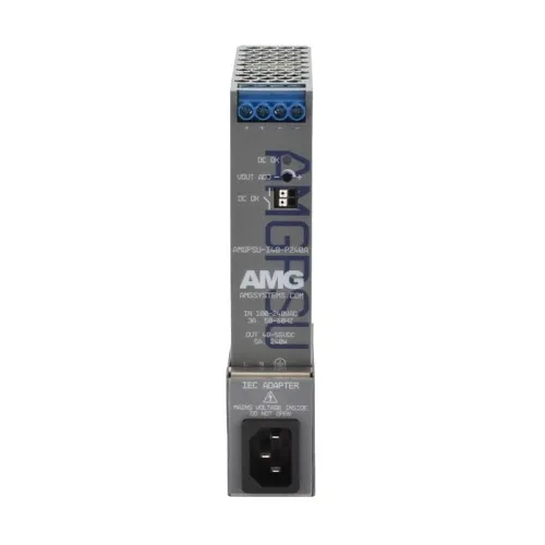 AMG Systems AMGPSU-I48-P240A-IEC Industrial Power Supply with DIN-Rail Mounting, 52VDC, 240W, Fault Relay Output