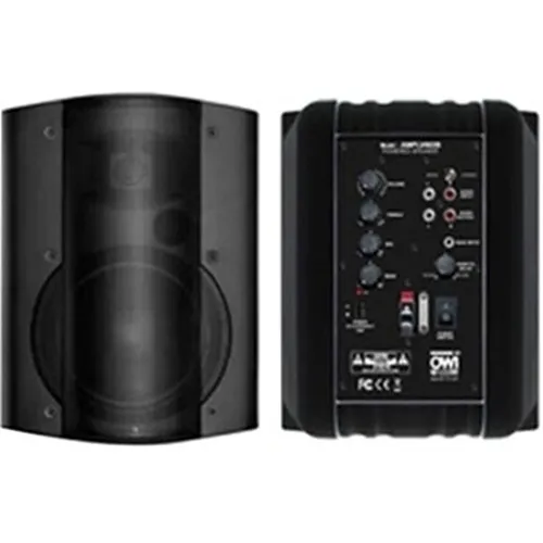 OWI AMPLV6022B Low Voltage Surface Mount Amplifier Speaker, Black