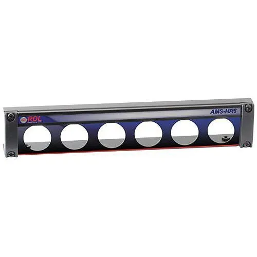 RDL AMS-HR6 Mounting Panel for RDL AMS Accessories, Allows Easy Customization of Rack Mounted User Interfaces