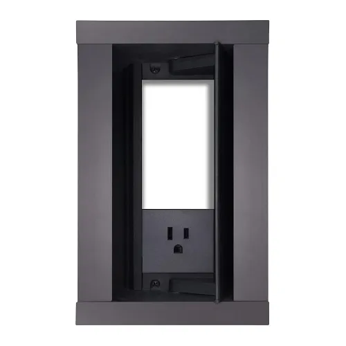 AMX AMX-FG560-01S-NA 6 HydraPort Unit Enclosure with US Power Outlet, Brushed Aluminum