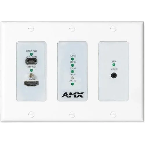 AMX AMX-N26E013 4K60 MWC Dante AV-A Encoder Wallplate