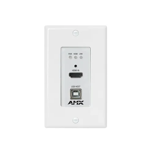 AMX AMX-VTT0001W DXLink 4K60 HDMI Wall Plate Transmitter, White
