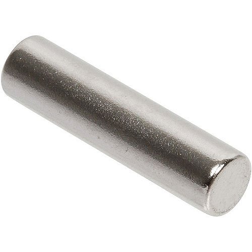 Nascom MN25100 NdFeB Grade N35 Nickel Plated Magnet, Magnetized through Length, 1/4" 1", Silver