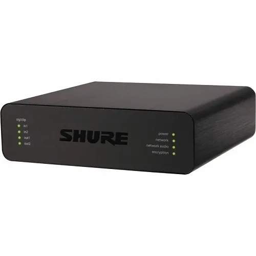Shure ANI22-BLOCK Audio Network Interface, 2-Input and 2-Output Connectors, Dante Network