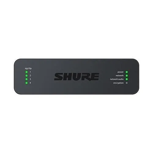 Shure ANI4IN-BLOCK 4-Input Audio Network Interface with Block Connectors and Chassis Ground Screw