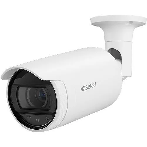 Hanwha ANO-L6082R A-Series 2MP WDR IR Bullet IP Camera, 3.3-10.3mm Motorized Varifocal Lens, White