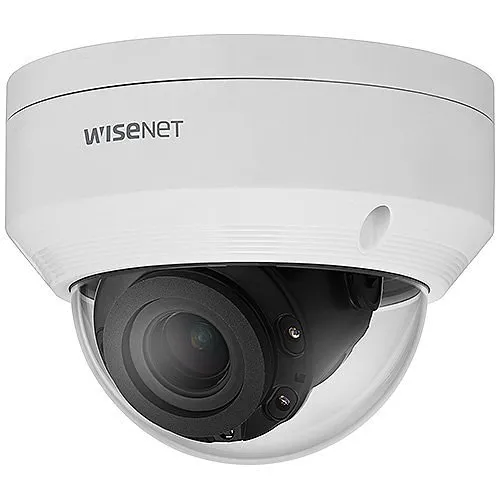 Hanwha ANV-L7082R A-Series 4MP WDR IR Dome IP Camera, 3.3-10.3mm Motorized Varifocal Lens, White