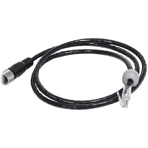 VIVOTEK AO-004 M12 60cm D-Code 4-Pin Male to RJ45 Cable, Black