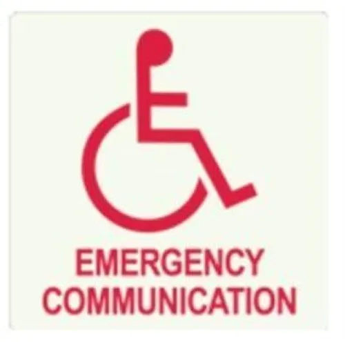Talkaphone AOR-SIGN-AD-EC-2 Photoluminescent Emergency Communication Sign