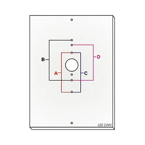 LEE DAN AP-111UW Intercom Adapter Cover Plate with Common 8" on Center Mounting Holes, White