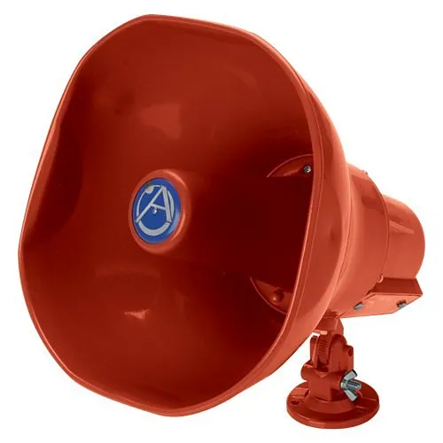 AtlasIED AP-15TUCR Emergency Horn Speaker with 15W 25V, 70.7V Transformer and Line Supervision Capability, Red