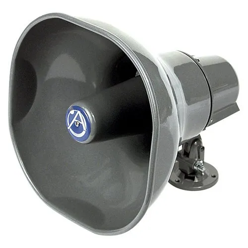 AtlasIED AP-30T Horn Speaker with 30W 25V, 70V, 100V Transformer, Gray