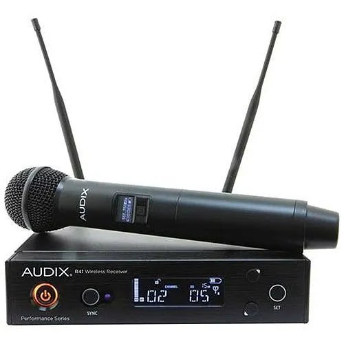 Audix AP41 OM2 40 Series Wireless Microphone System, R41 Diversity Receiver with H60/OM2 Handheld Transmitter, 522MHz 554MHz