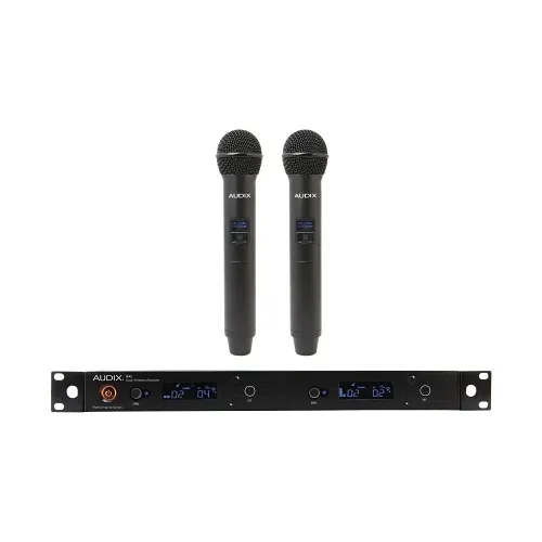 Audix AP42OM2B R42 2-Channel Diversity Receiver with B60 Bodypack Transmitter and (2) H60 Handheld Transmitters with OM2 Capsule Modules