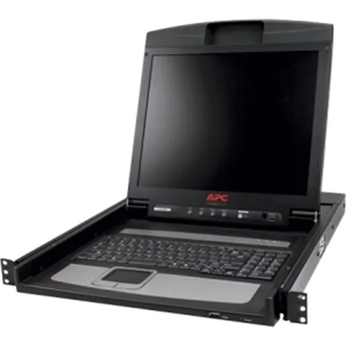 APC AP5719 19" Rack LCD Console, 1U Rack-Mountable Keyboard, Mouse, and LCD Console