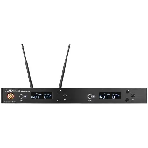 Audix AP62OM2 Wireless Microphone System, R62 Diversity Receiver with (2) H60/OM2 Handheld Transmitters, 522MHz-586MHz