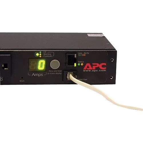 APC AP7900B Rack PDU, Witched, 1U RMS, 15A, 100/120V, 8 NEMA 5-15 Outlets