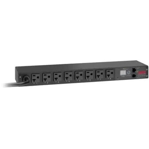 APC AP7901B Switched Rack PDU, 20A, 100/120V, 8 NEMA 5-20 Outlets, 1U RMS