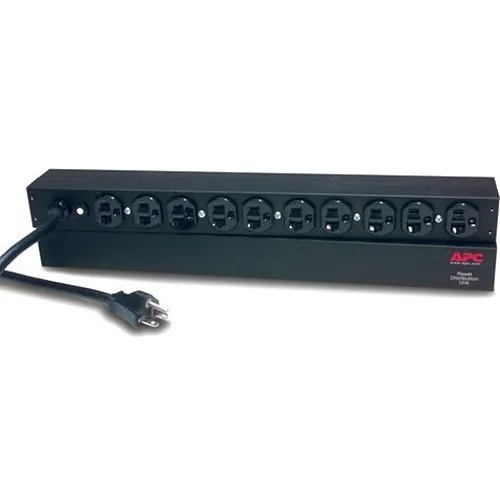 APC AP9563 Basic Rack PDU, 20A, 100/120V, 10 5-20P NEMA Outlets, 1U RMS