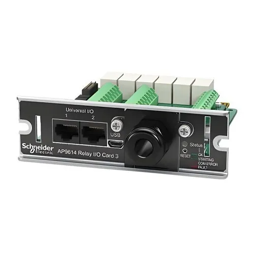 APC AP9614 Dry Contact I/O Card with Management Options, Output Relays, Input Contacts