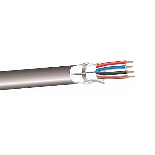West Penn AQ3245BK0500 Indoor / Outdoor 16/4 Shielded  Direct Burial CL3/FPL Rated Audio and Control Cable