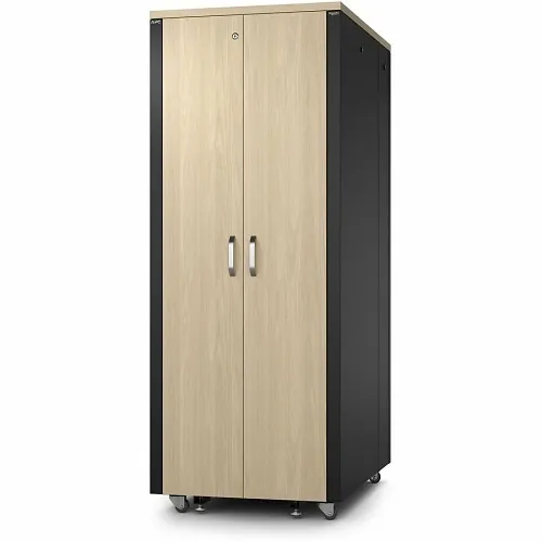 APC AR4038LA NetShelter Soundproof Server Rack Enclosure, 120V, Maple