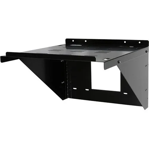 Quam AS11X12 Equipment Shelf, Steel, 11" x 12.9" D, Black Powder Coat Finish, Maximum Static Load of 40 lb