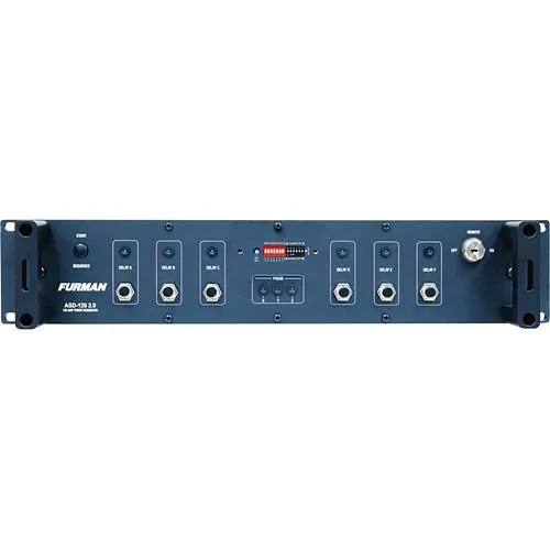 Furman ASD-120 2.0 AC Sequenced Power Distributor, 120A, 120V, 6 Duplex 5-20R NEMA Outlets