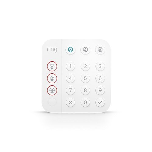 Ring Alarm Keypad, 2nd Generation, AC Plug-In with Internal Rechargeable Lithium-Ion Battery Backup, Z-Wave, White (B07ZB2DFMB)