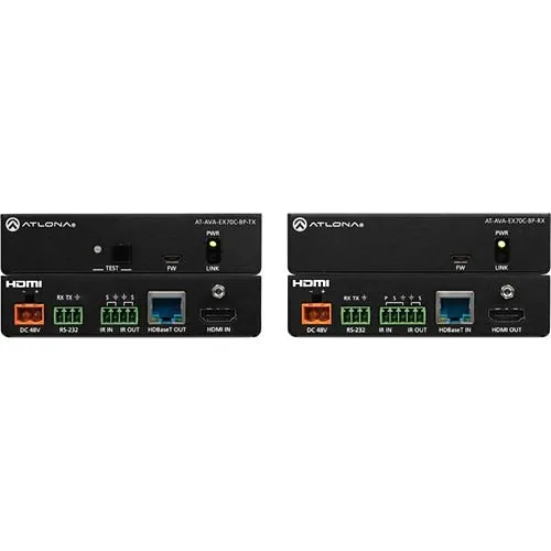 Atlona AT-AVA-EX70C-BP-KIT Avance 4K/Ultra HD HDMI Extender Kit with Control and Bidirectional Remote Power