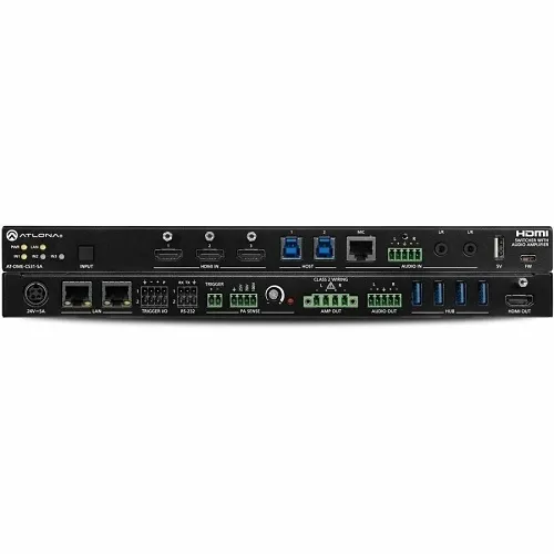 Atlona AT-OME-CS31-SA 3x1 HDMI Switcher with Mixer Amplifier, and USB Hub