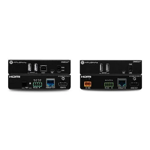Atlona AT-OME-EX-KIT-LT Omega 4K/Ultra HD HDMI Over HDBaseT TX/RX Lite Extender Kit w/USB, Control
