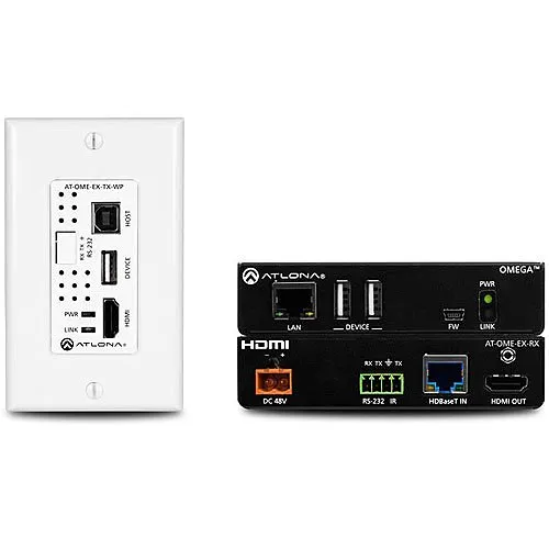 Atlona AT-OME-EX-WP-KIT Wall Plate HDBaseT TX/RX for HDMI with USB