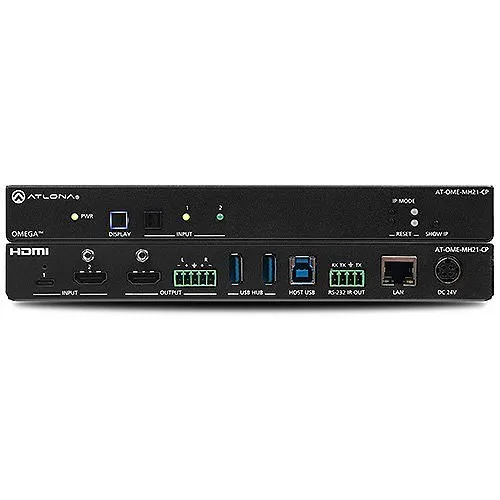 Atlona AT-OME-MH21-CP Omega 4K Ultra HD Compact Two-Input Switcher