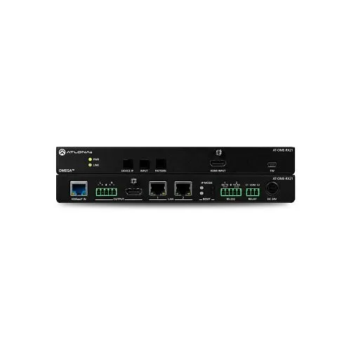Atlona AT-OME-RX21 2x1 AV Switcher and Receiver with Scaler, HDBaseT, and HDMI Inputs