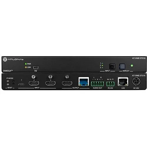 Atlona AT-OME-ST31A Three-Input Switcher for HDMI and USB-C